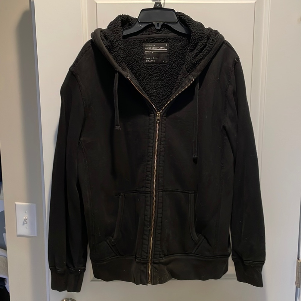 J. Crew sherpa lined fleece sweatshirt jacket
